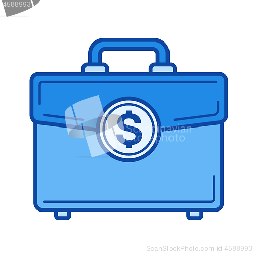 Image of Briefcase line icon.