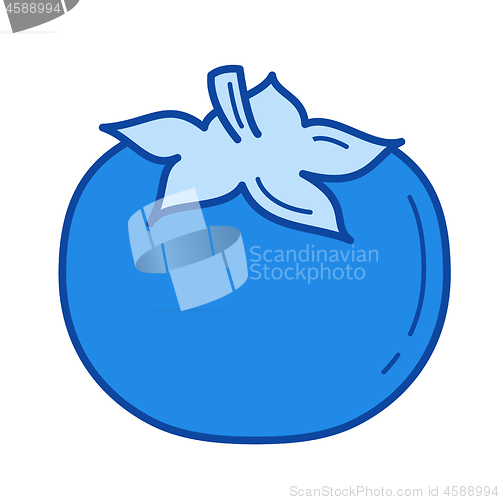 Image of Organic tomato line icon.