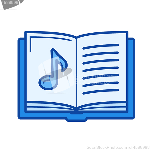 Image of Music book line icon.