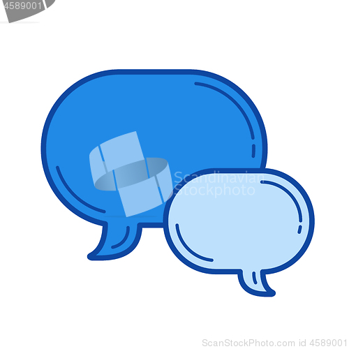 Image of Chat bubbles line icon.