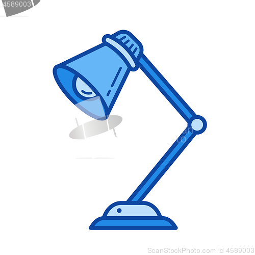 Image of Table lamp line icon.