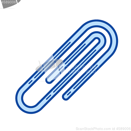 Image of Paper clip line icon.