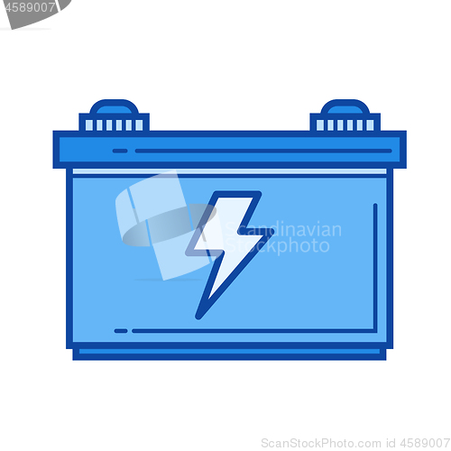 Image of Car battery line icon.