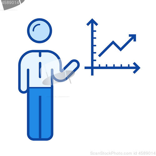 Image of Business development line icon.
