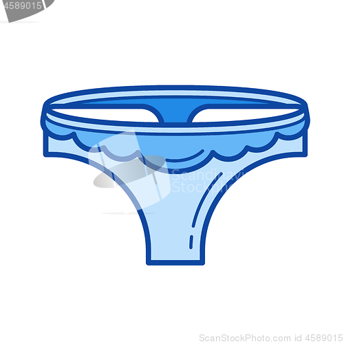 Image of String pantie line icon.