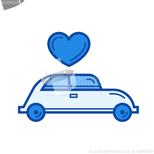 Image of Just married line icon.