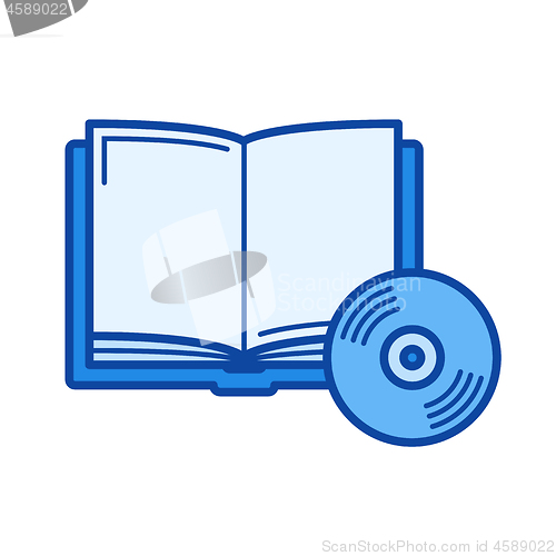 Image of Study materials line icon.