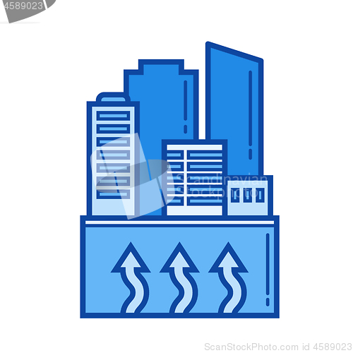 Image of Power plant line icon.
