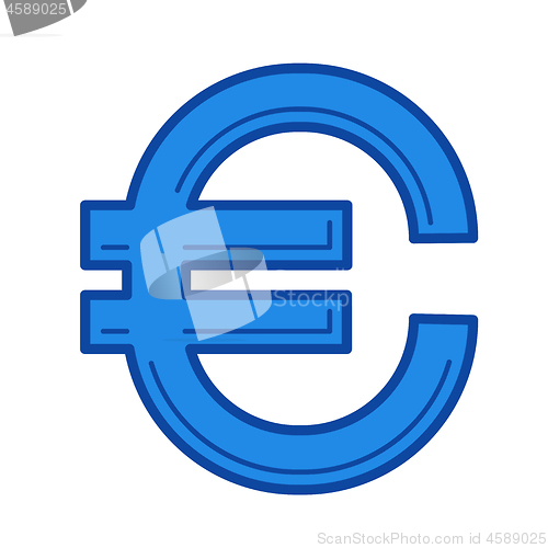Image of Euro sign line icon.