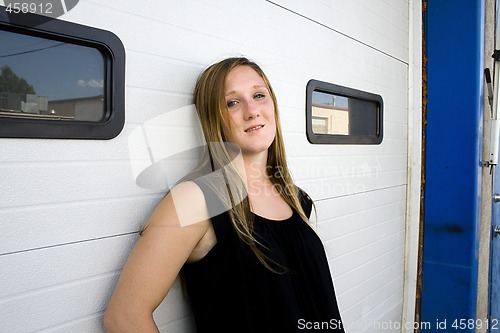 Image of Urban Girl in a Black Dress