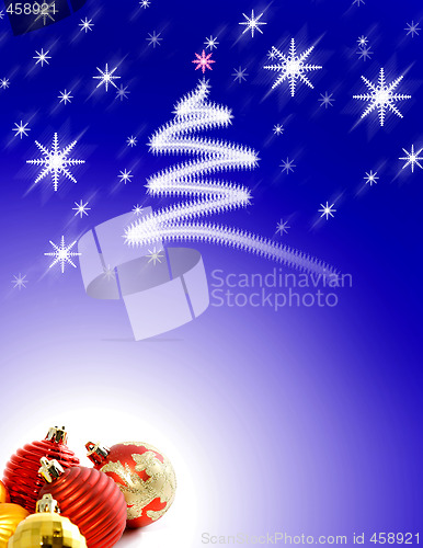 Image of Christmas Background with Ornaments