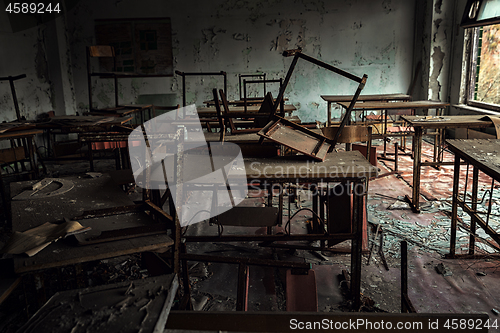 Image of Abandoned Classroom in evacuated school