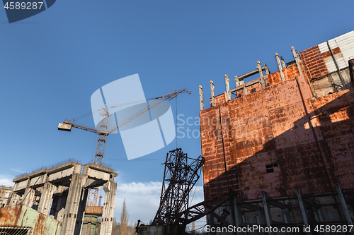 Image of Abandoned construction site angle shot