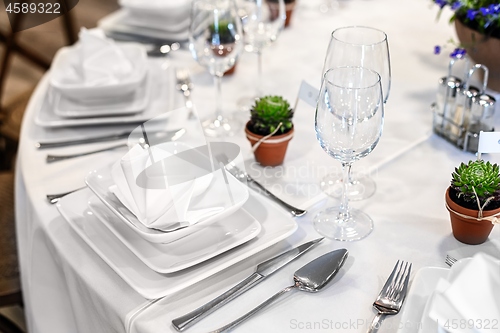 Image of Closeup of a table at the dining hall