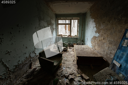 Image of Abandoned room in damaged building