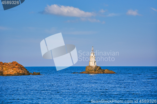 Image of Small Lighthouse in the Sea