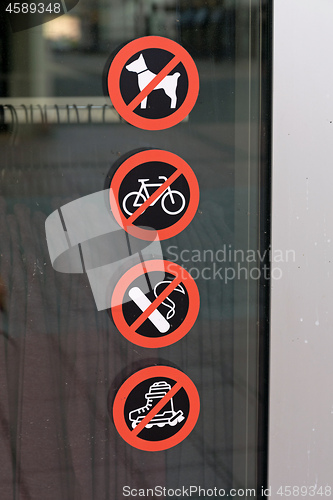 Image of Restrictions Signs Window