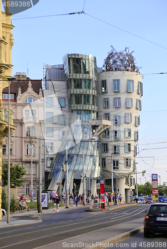 Image of View on the Dancing House (Ginger and Fred) in Prague