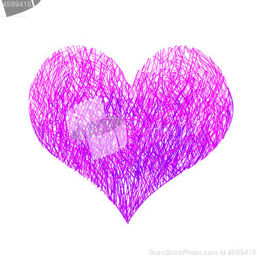 Image of Abstract bright pink and lilac heart 