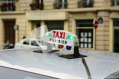 Image of Sign of taxi in Paris