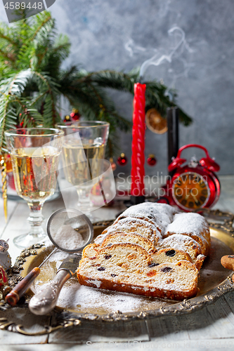 Image of Traditional Christmas Stollen.