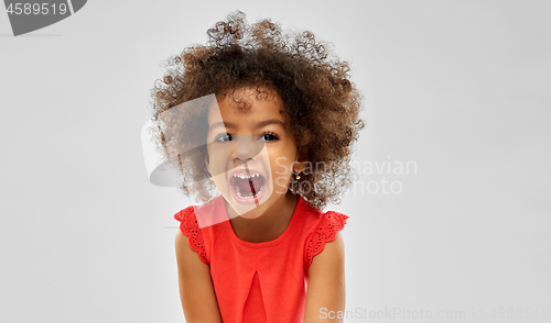 Image of happy laughing little african american girl