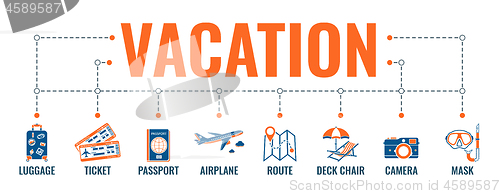 Image of Vacation Time and Tourism Banner