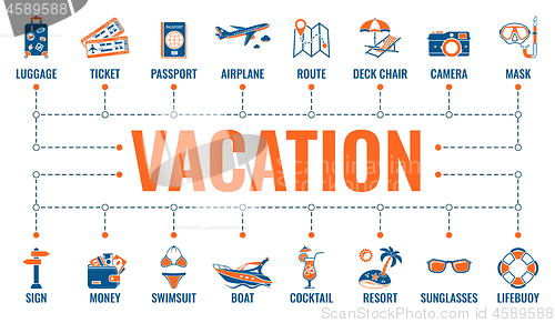 Image of Vacation Time and Tourism Banner