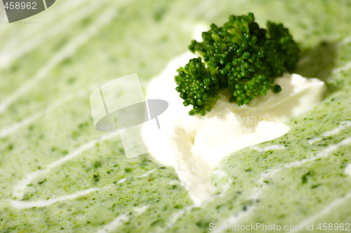 Image of cream of broccoli soup