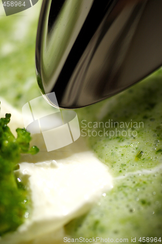 Image of cream of broccoli soup