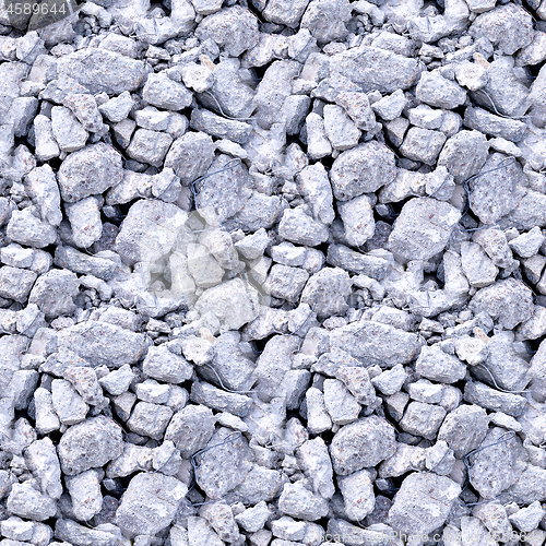 Image of Seamless abstract background of concrete pieces, debris, place for text.