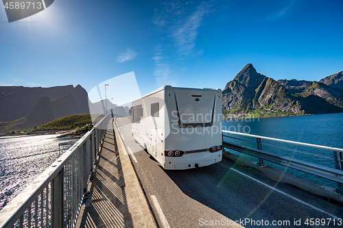 Image of VR Caravan car travels on the highway.