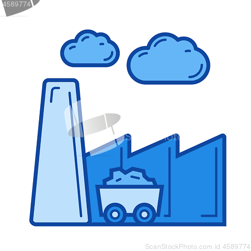 Image of Harmful emissions line icon.