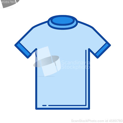 Image of T-shirt line icon.