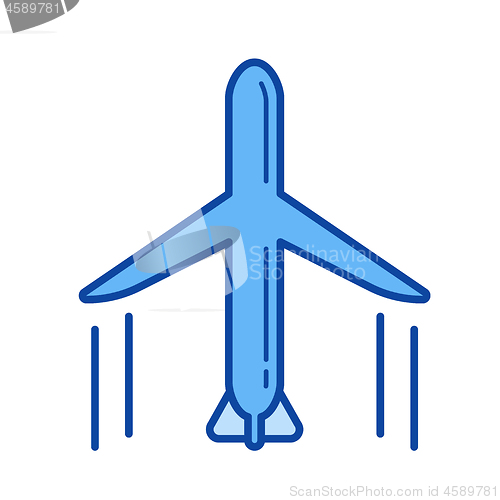 Image of Air logistic line icon.