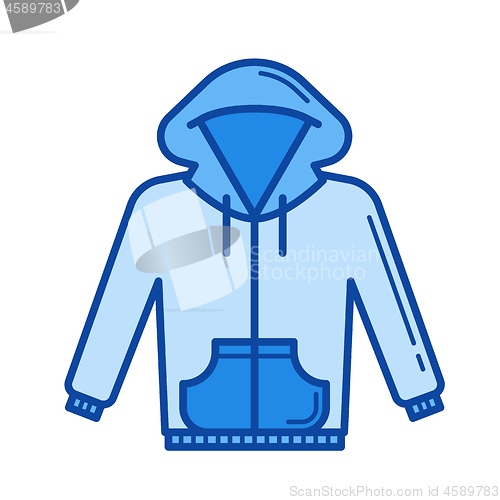 Image of Hoodie line icon.