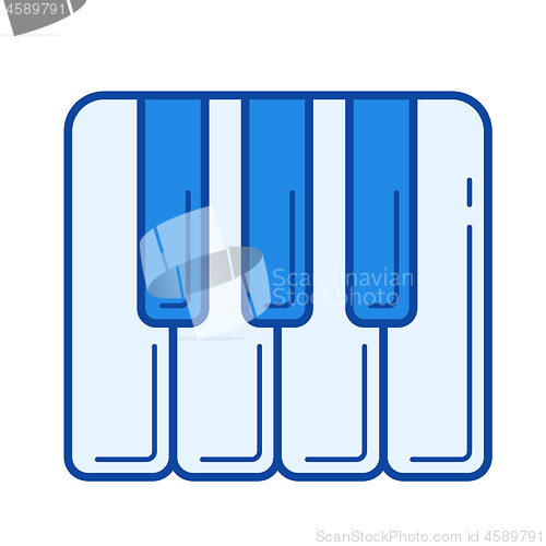 Image of Piano keys line icon.