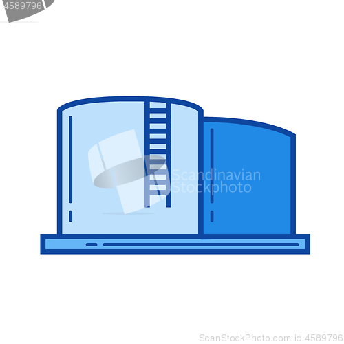 Image of Water reservoir line icon.