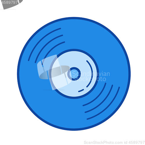 Image of Vinyl disk line icon.