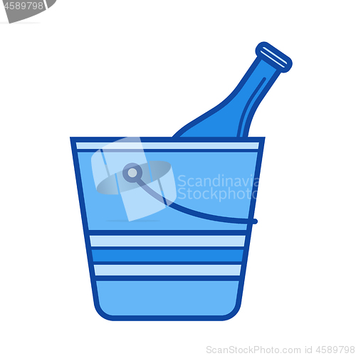 Image of Ice bucket line icon.