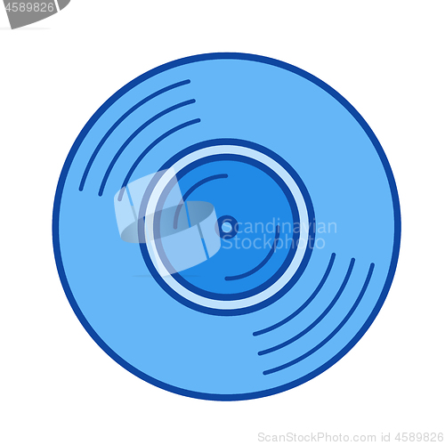 Image of Vinyl disk line icon.