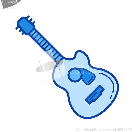 Image of Jazz guitar line icon.