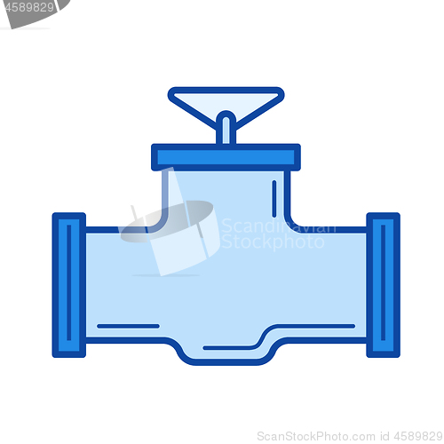 Image of Industrial valve line icon.