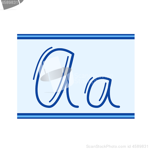 Image of Handwriting line icon.