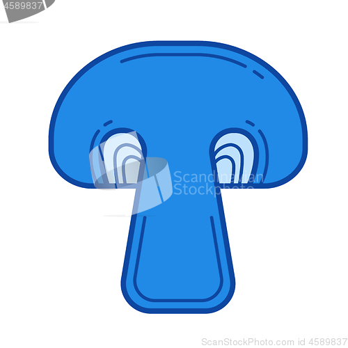Image of Button mushroom line icon.