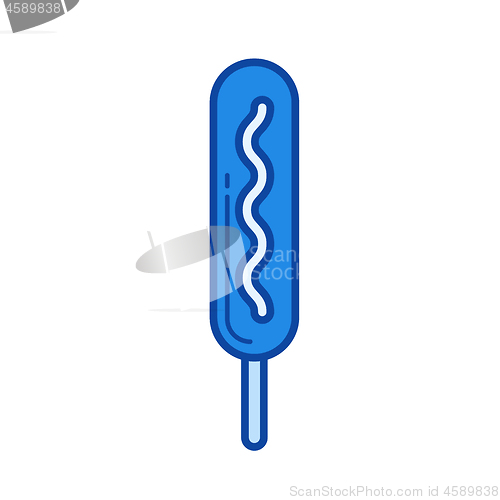 Image of Hot sausage line icon.