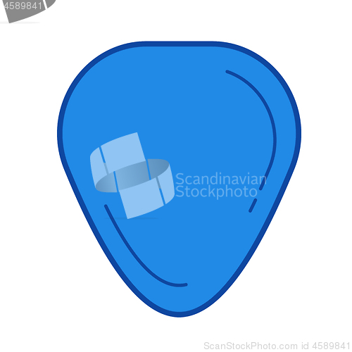 Image of Guitar pick line icon.