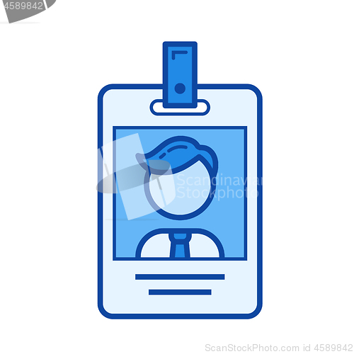 Image of Identification card line icon.