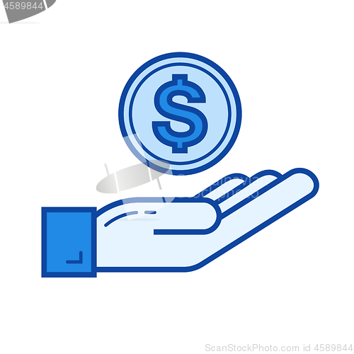 Image of Money insurance line icon.