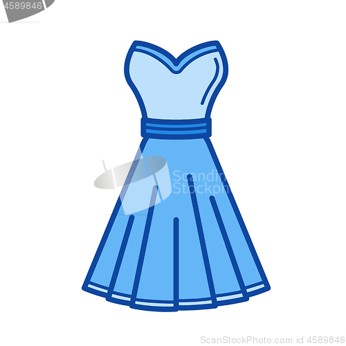 Image of Dress line icon.
